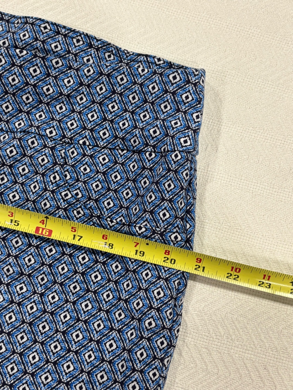 Ruby Rd. Blue Printed Capri Pants - Picture 4 of 10